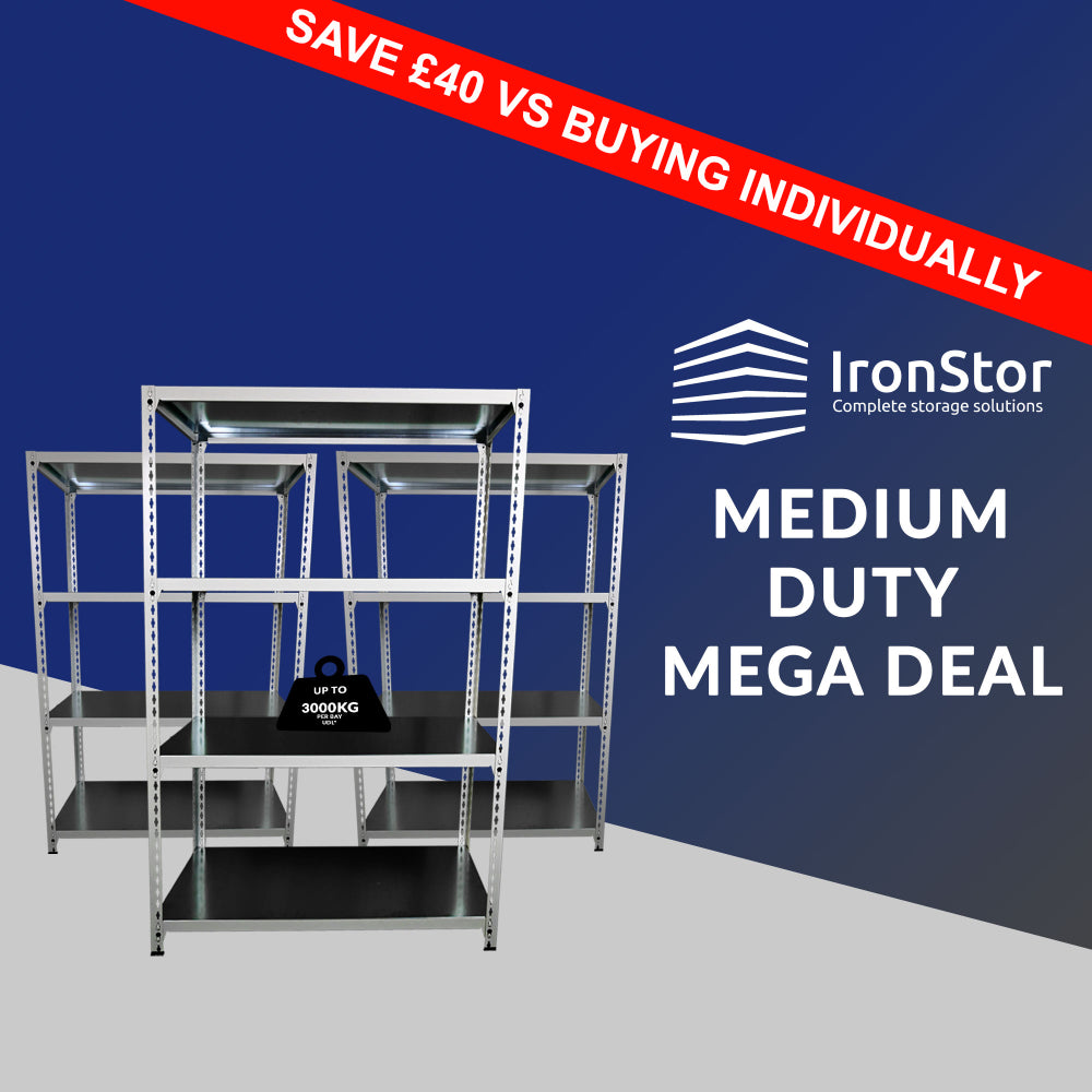 Speedrax Medium Duty 2400mm Tall 3 Bay Mega Bundle