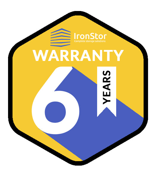6 Year Warranty on all IronStor Shelving