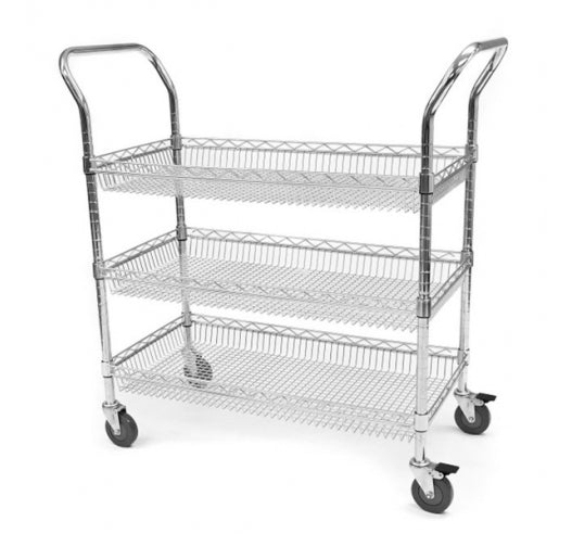 Three Tier Wire Basket Trolley