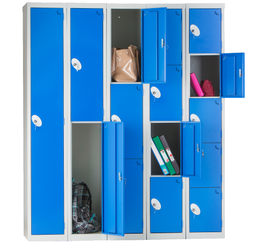 Classic Metal Six Tier Locker Group