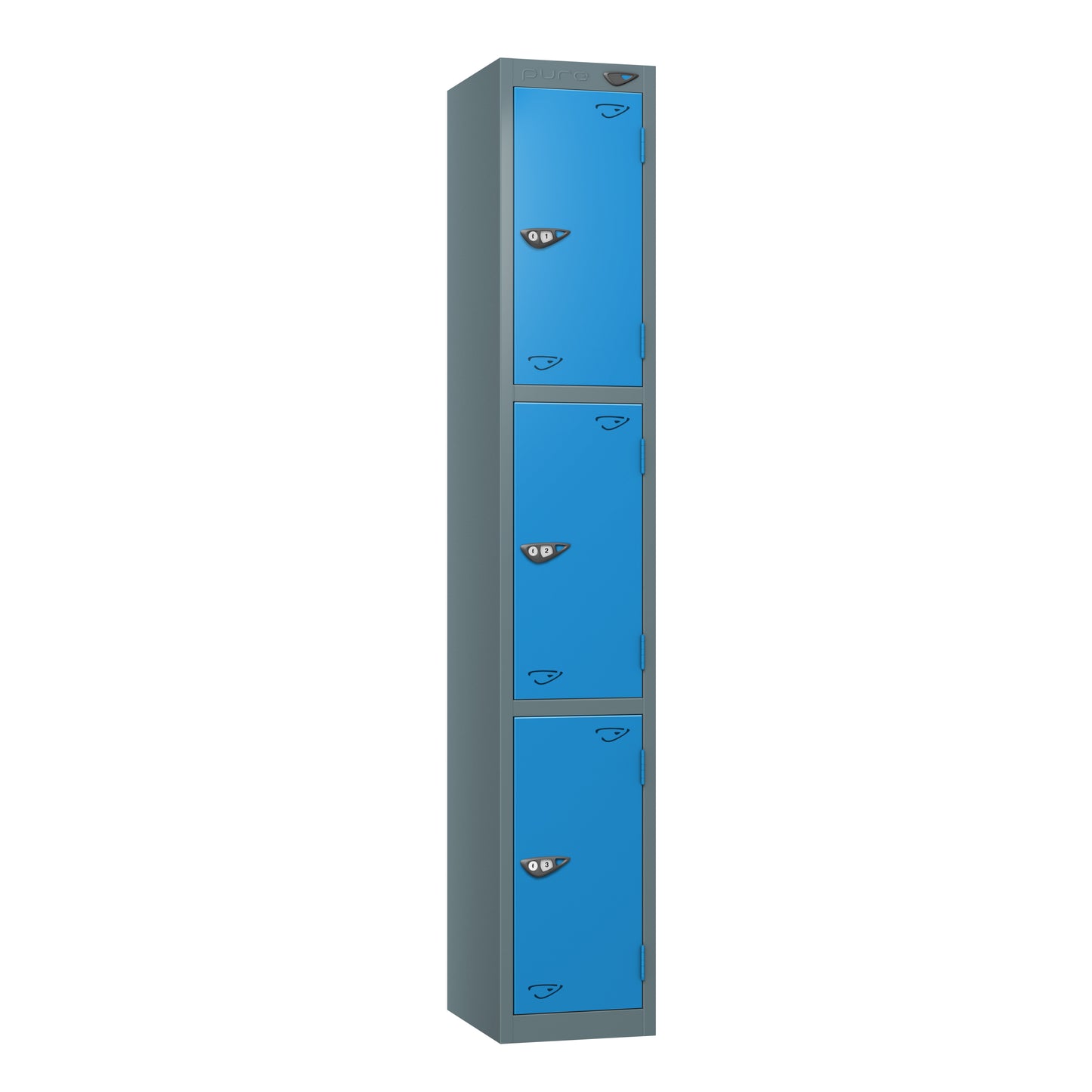 Pure Prime Standard 3 Tier Locker - Slate Grey Carcass