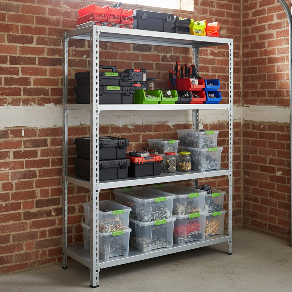 Speedrax Garage Shelving System - 2400mm High Metal Shelves