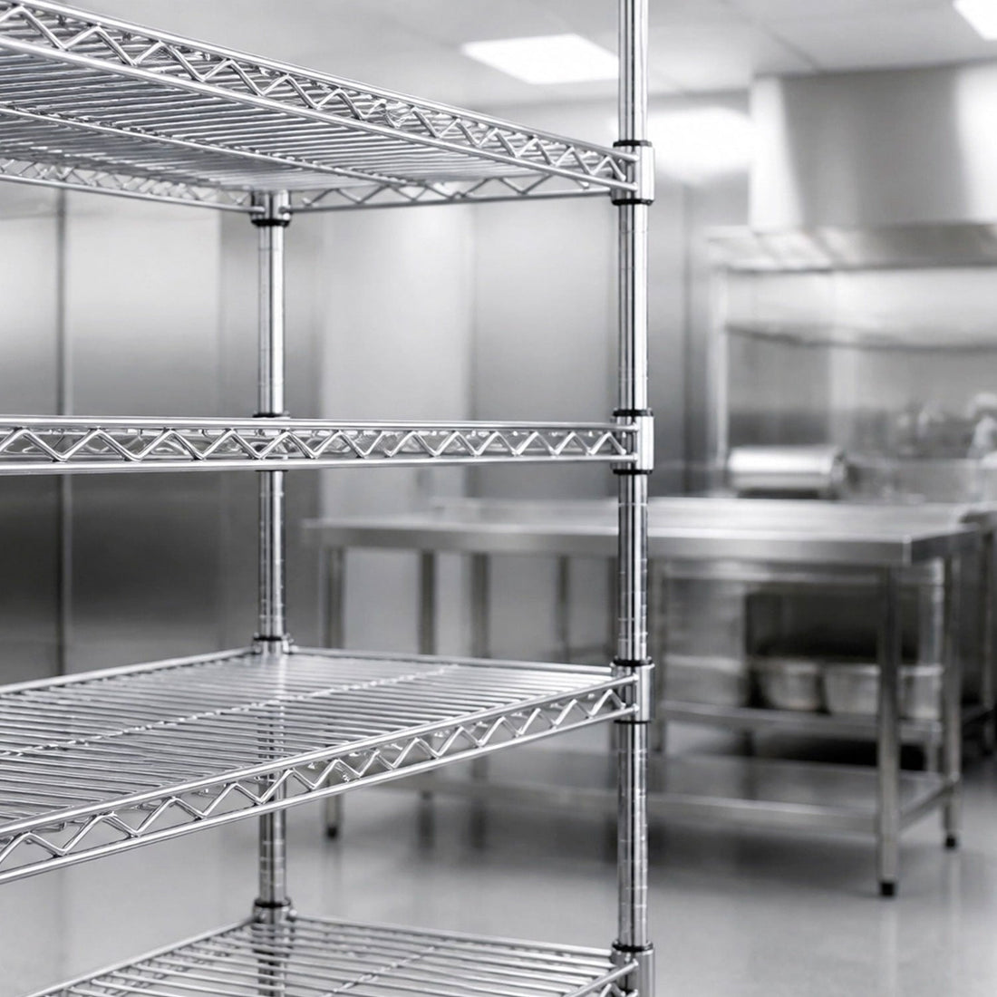 Chrome Wire Shelving for Catering and Cleanrooms