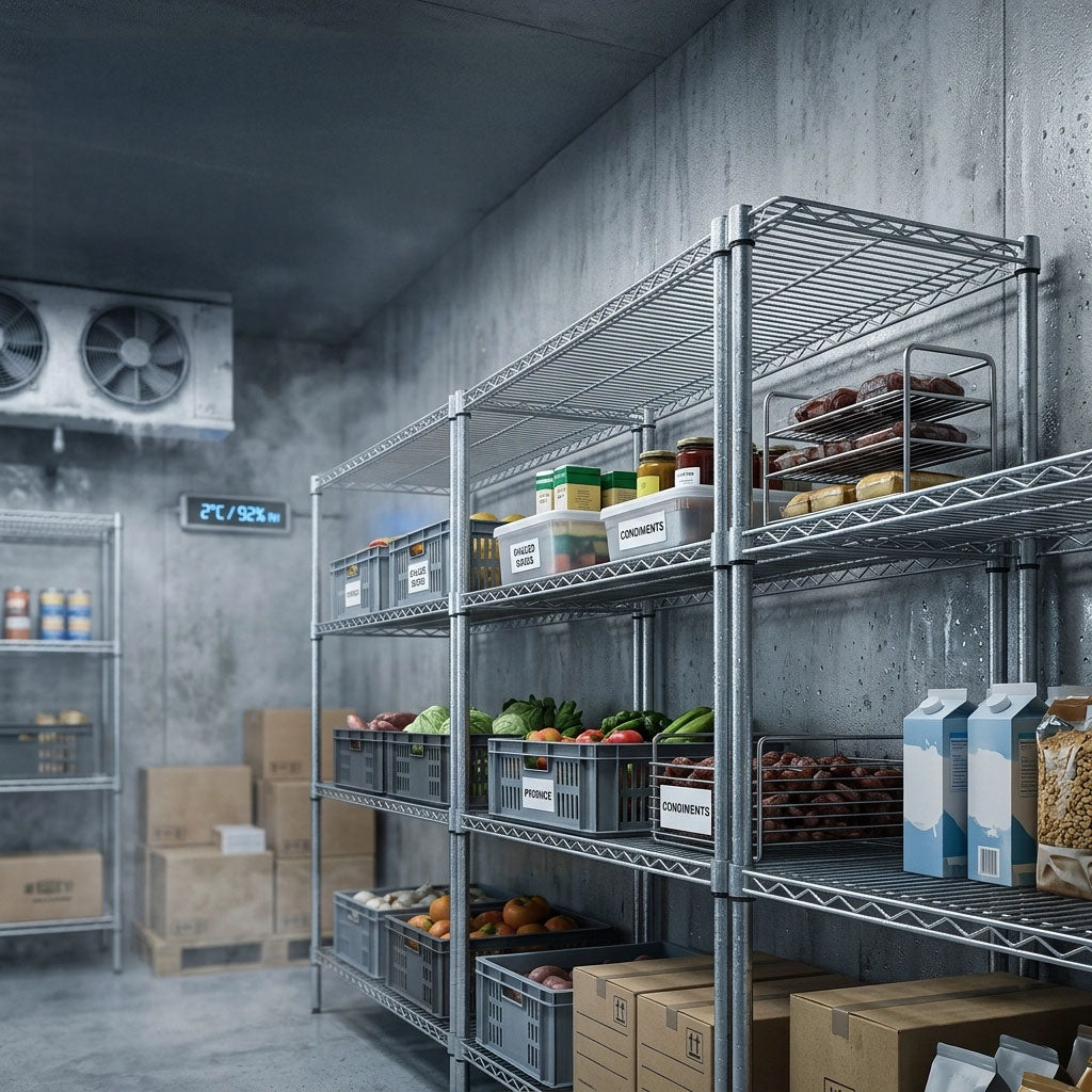 Choosing shelving for damp or cold environments