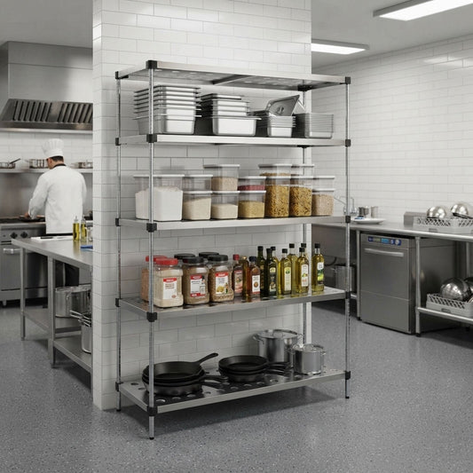 Stainless Steel Shelving: Hygiene-Grade Storage