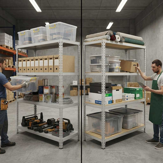 Chipboard vs Steel: Which Shelving Material Suits Your Storage Need