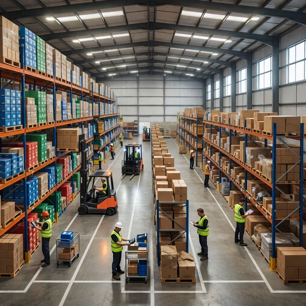 Organising fast and slow-moving stock on the same site