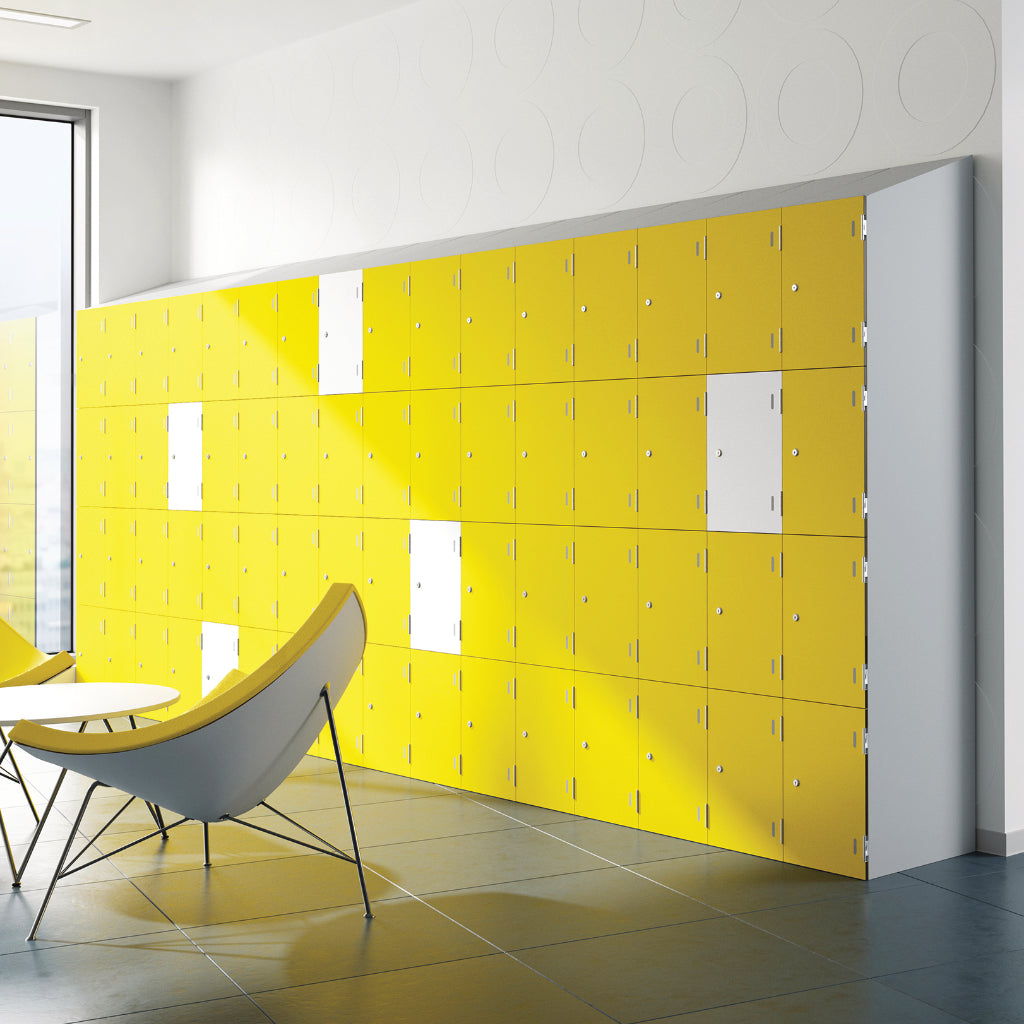 A Range of SGL Lockers with Laminate doors