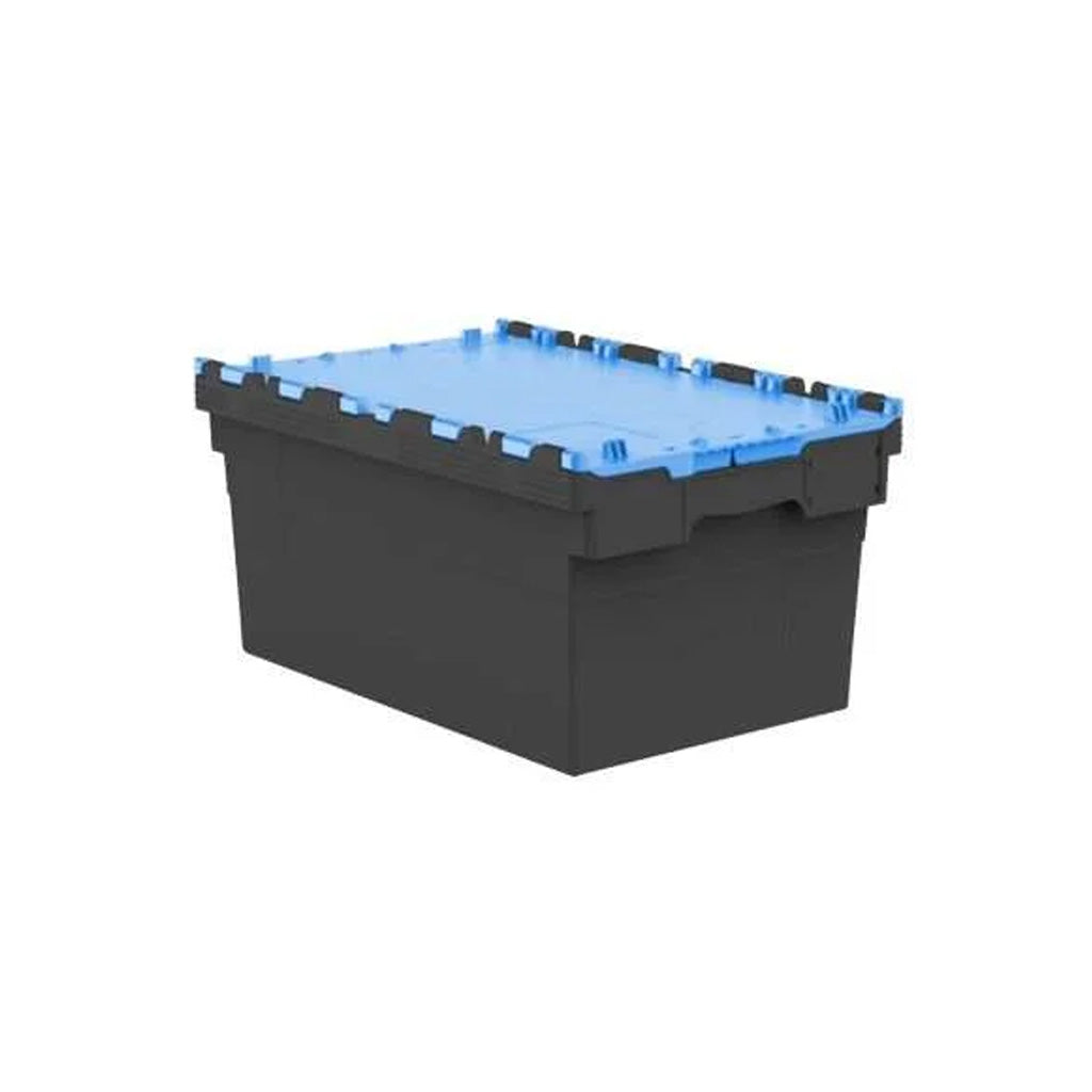 56L Tote Box (Attached Lid Container) 600x400x300mm