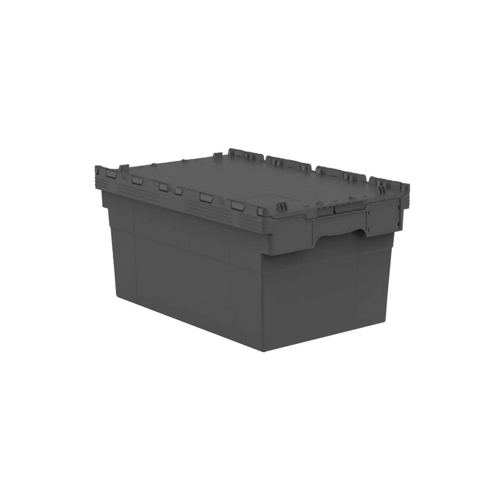 56L Tote Box (Attached Lid Container) 600x400x300mm
