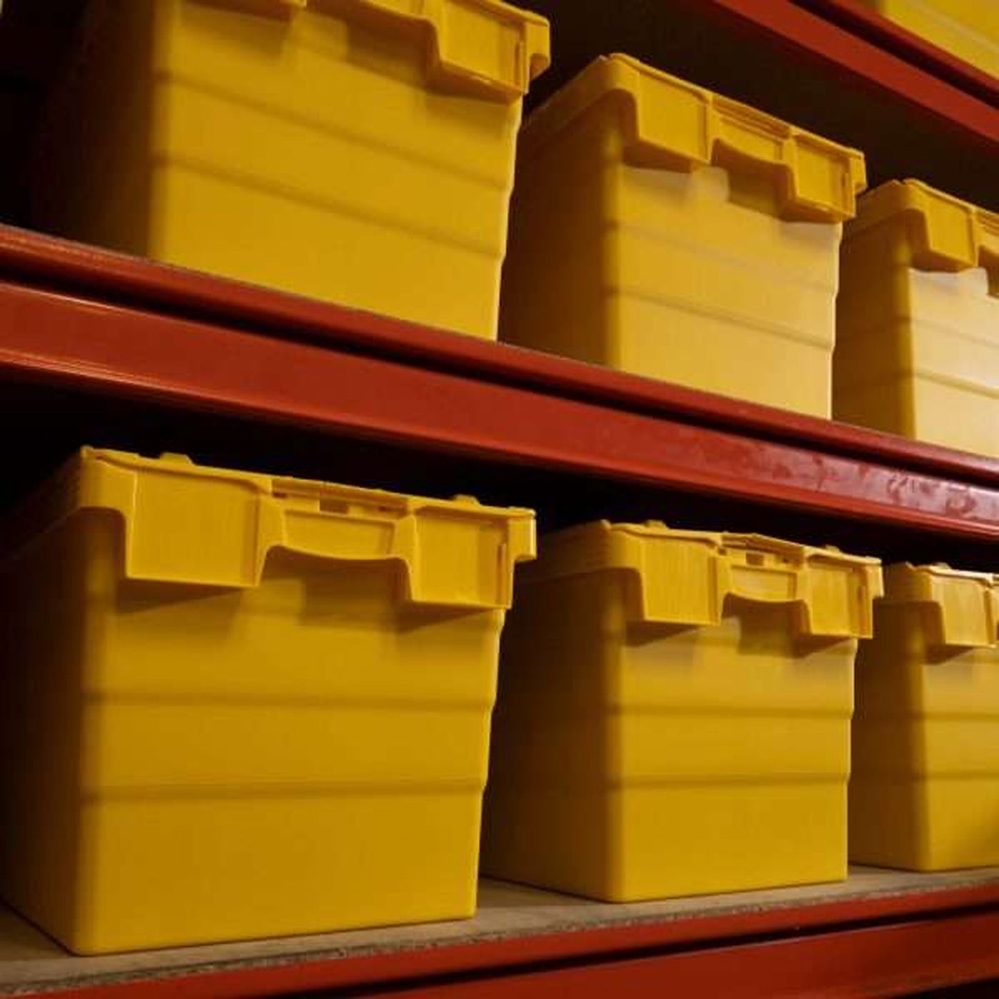 Tote Box – Attached Lid Container – 600x400x320mm