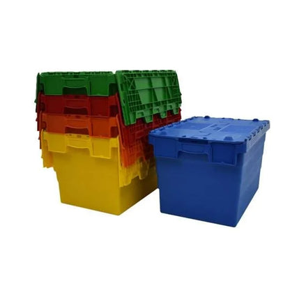 Tote Box – Attached Lid Container – 600x400x365mm