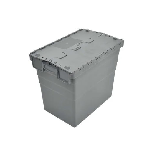 Tote Box – Attached Lid Container – 600x400x516mm