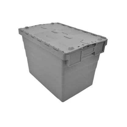 Tote Box – Attached Lid Container – 600x400x416mm