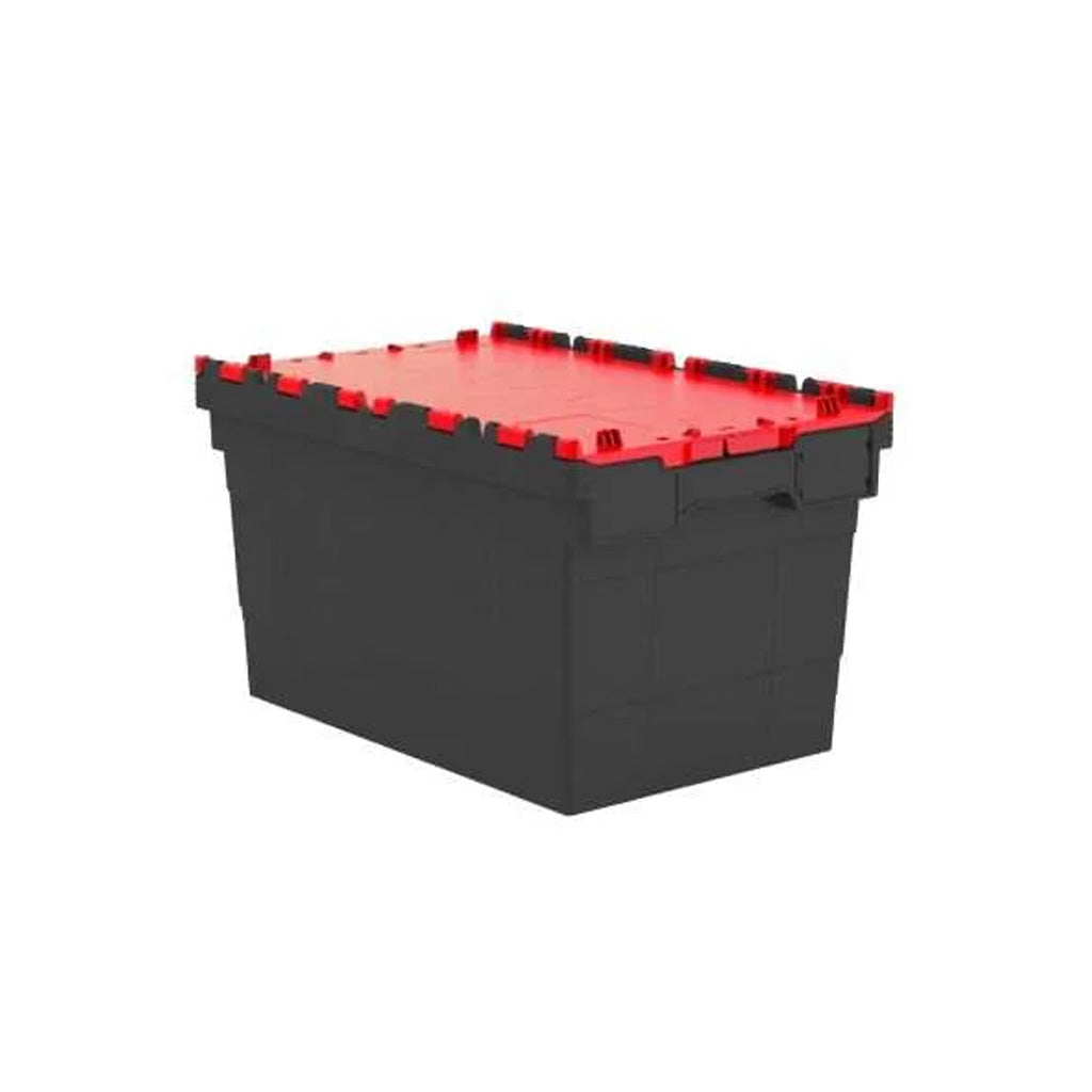 66L Tote Box (Attached Lid Container) 600x400x350mm