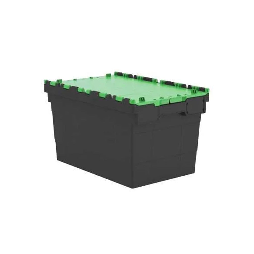 66L Tote Box (Attached Lid Container) 600x400x350mm