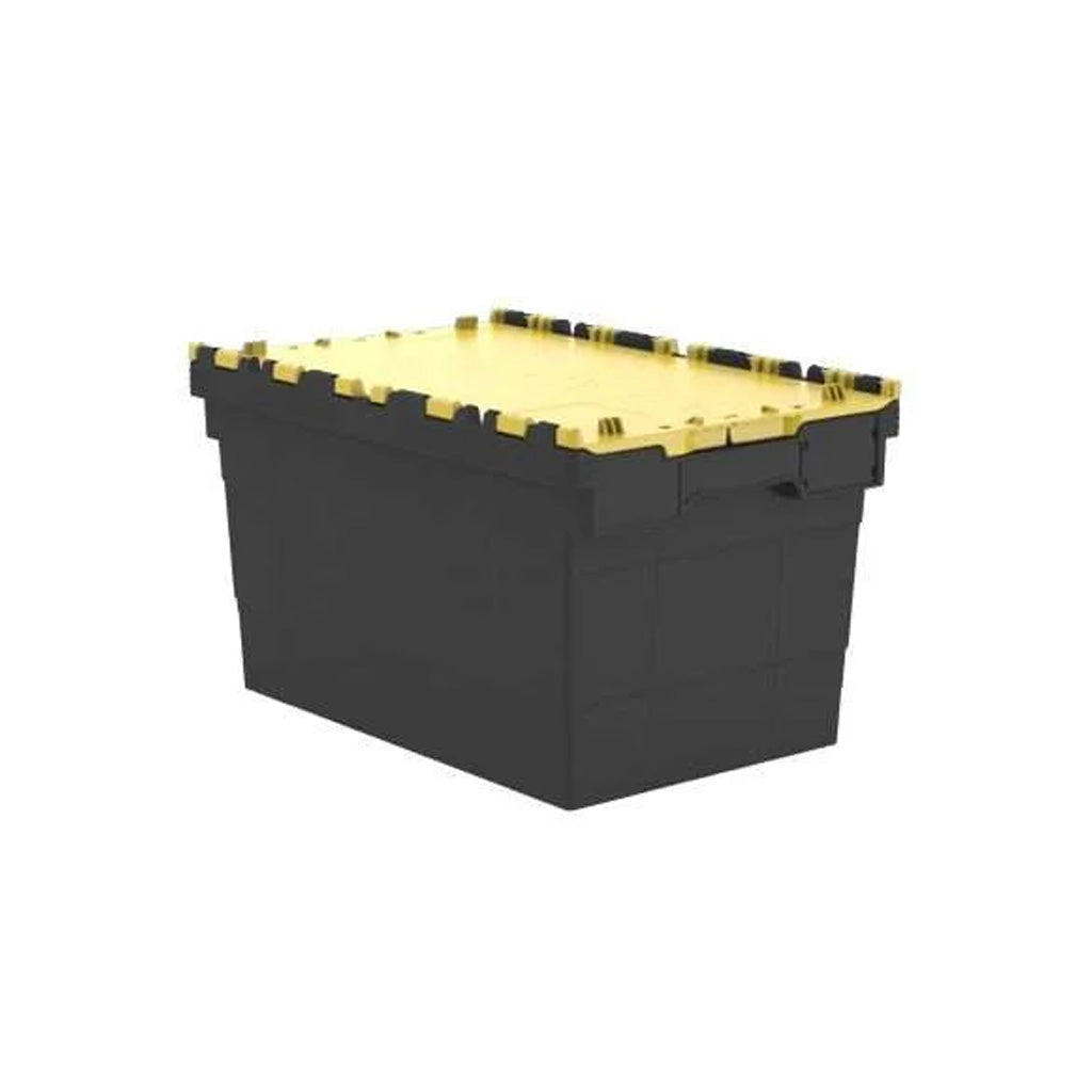 66L Tote Box (Attached Lid Container) 600x400x350mm