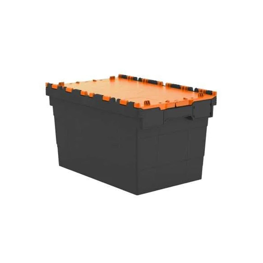 66L Tote Box (Attached Lid Container) 600x400x350mm
