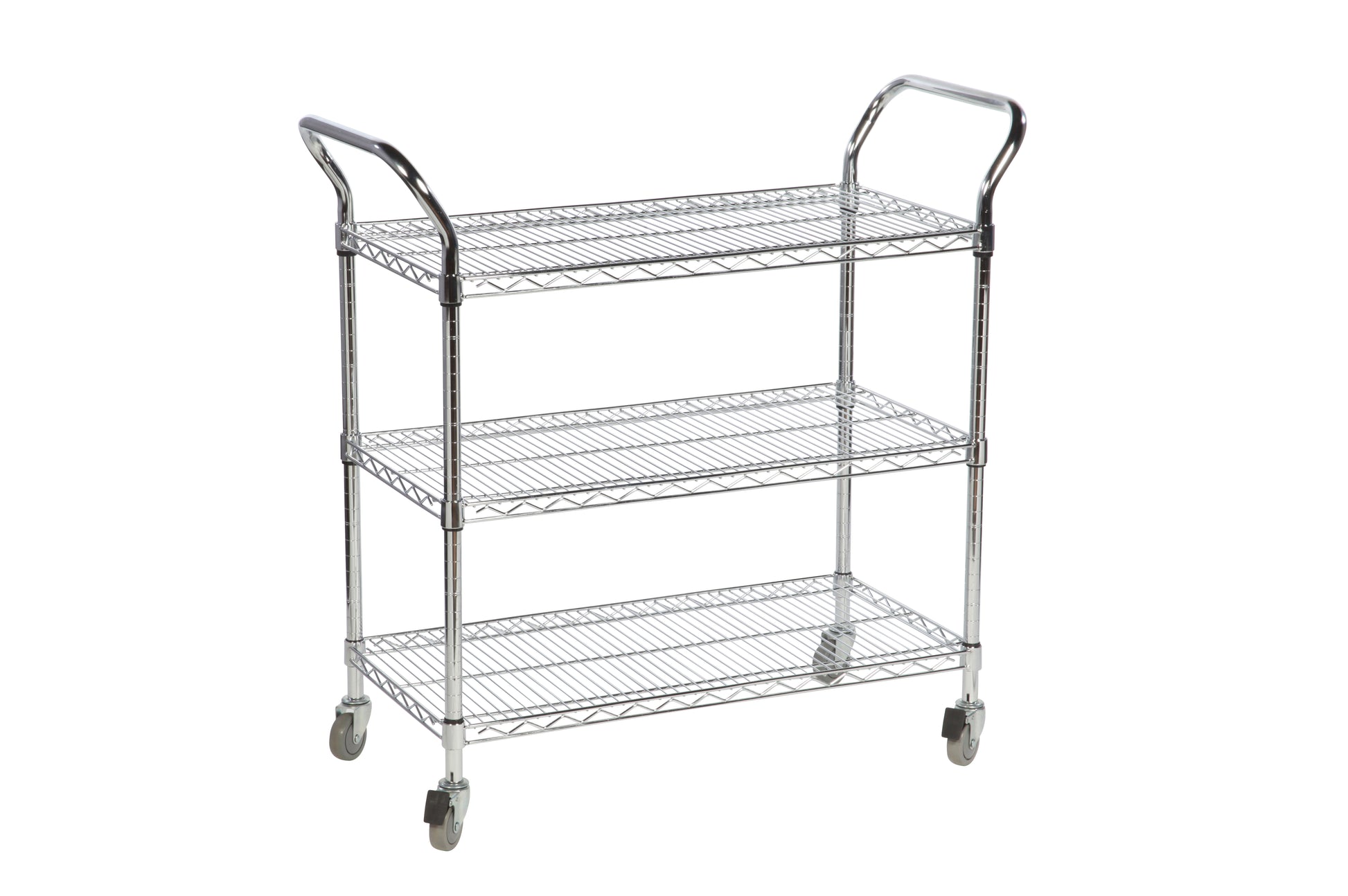 Chrome Wire Trolleys with Shelves