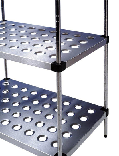 Perforated Stainless Steel Shelving