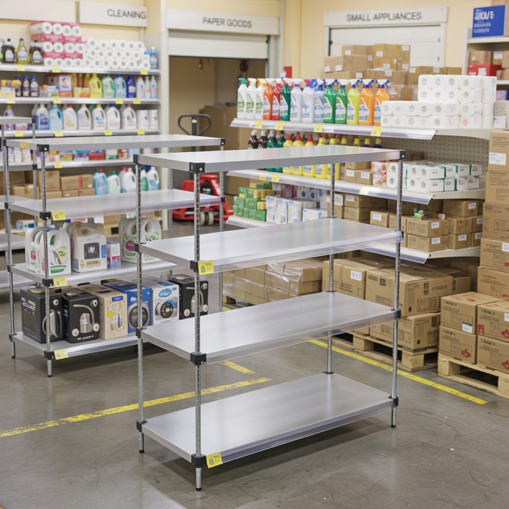 Stainless Steel Shelves for Retail Storage