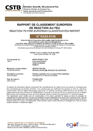 Fire Certificate RA22-0126
