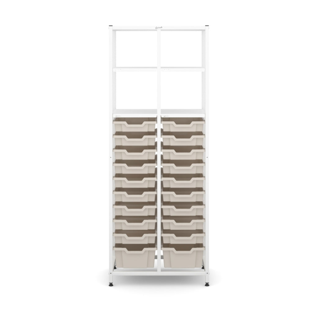 Gratnell's Science - Tall Double Frame 4 Shelves 2 Deep & 18 Shallow Trays