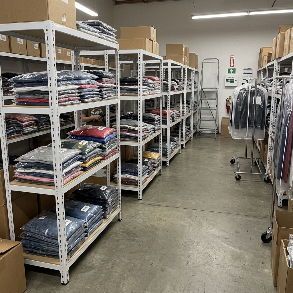 Medium Duty Shelving for Retail Clothing Stores