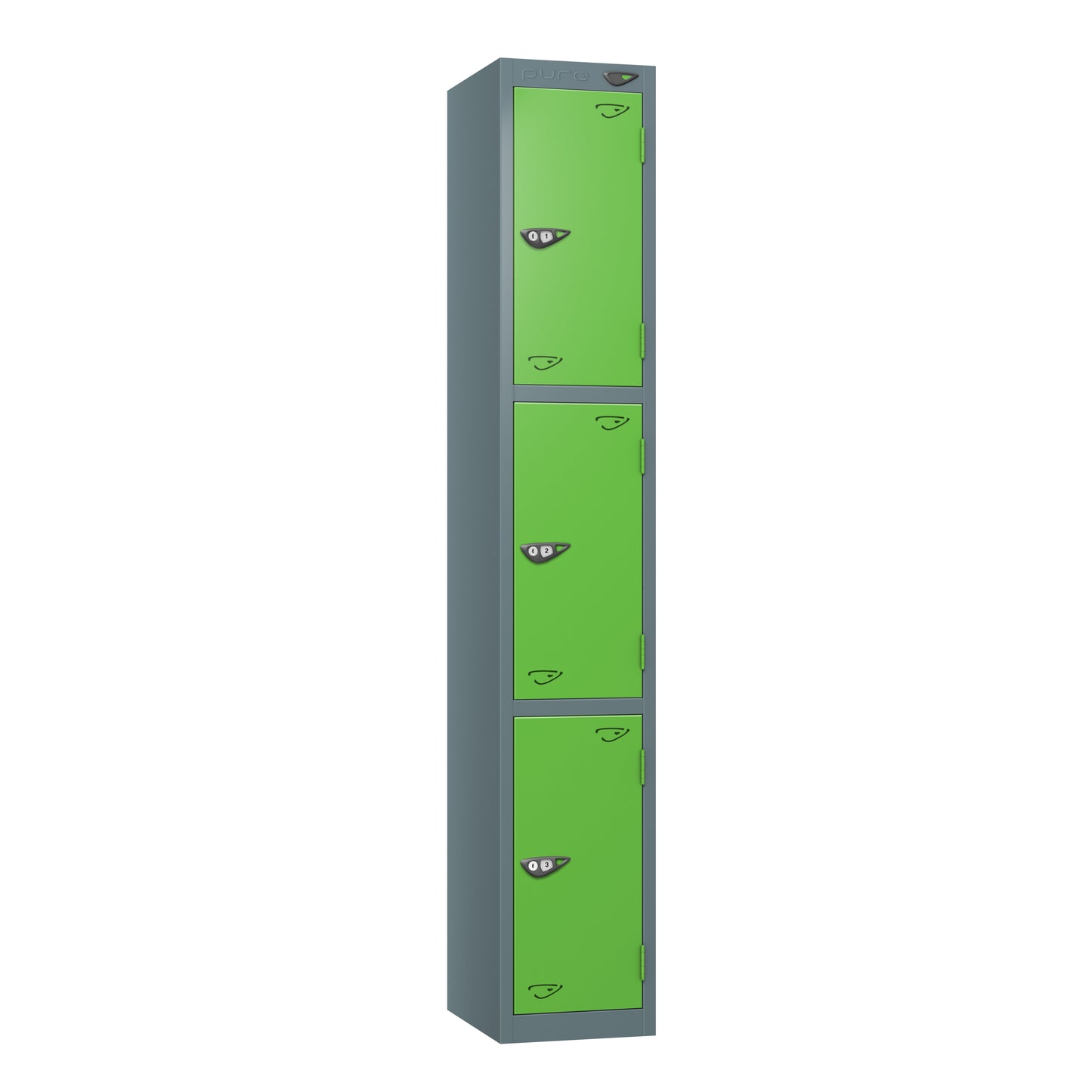 Pure Prime Standard 3 Tier Locker - Slate Grey Carcass