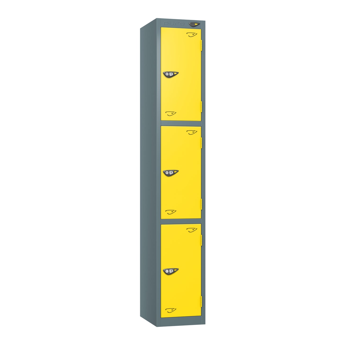 Pure Prime Standard 3 Tier Locker - Slate Grey Carcass