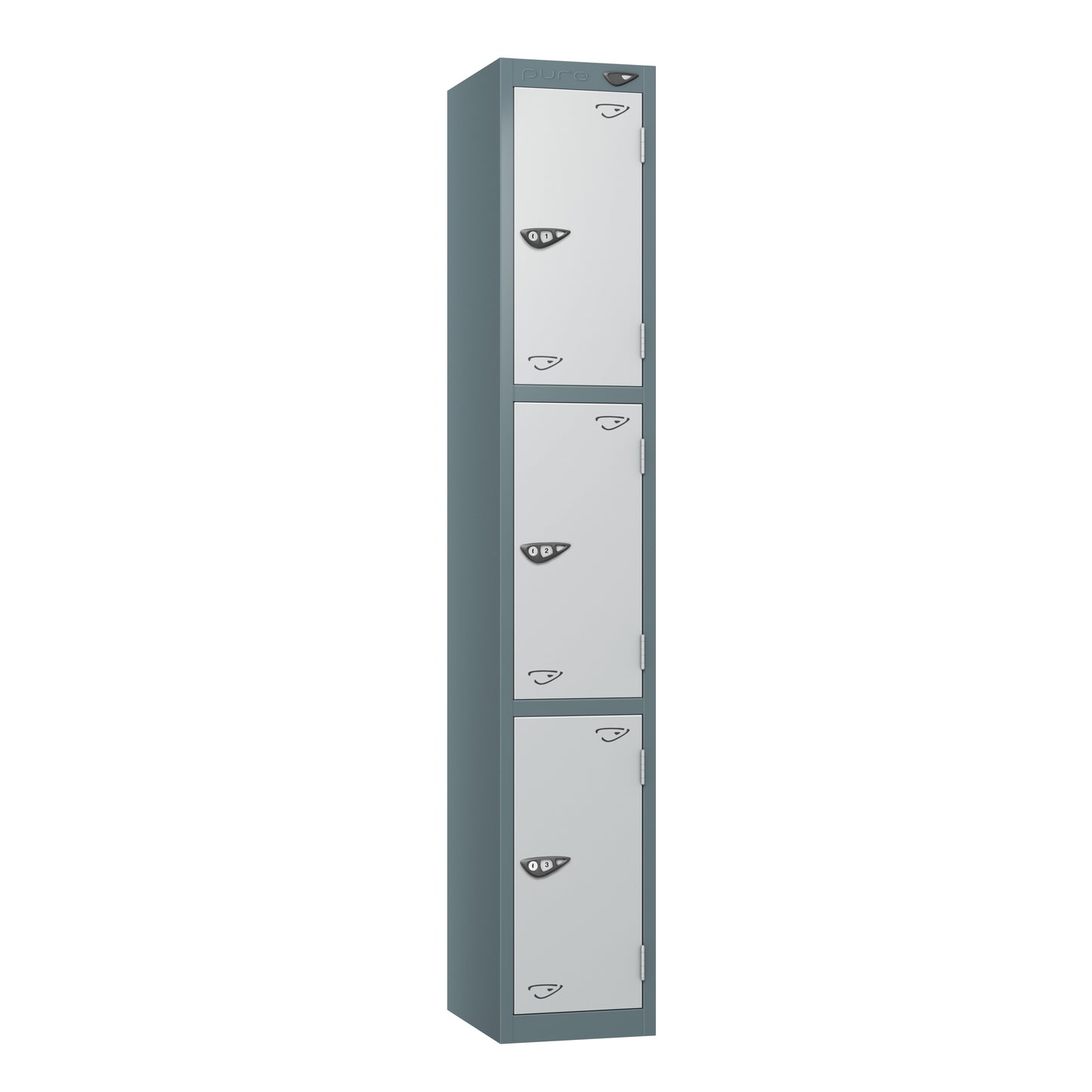 Pure Prime Standard 3 Tier Locker - Slate Grey Carcass