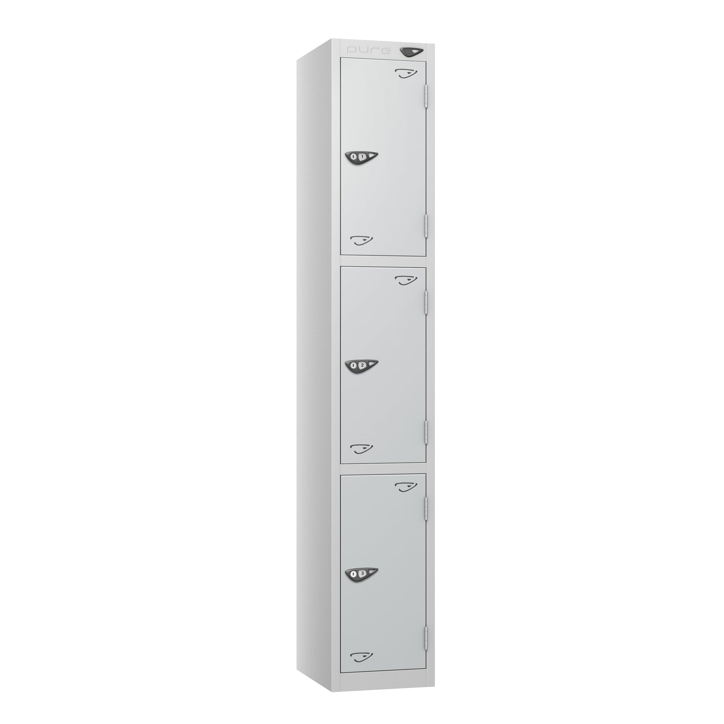 Pure Prime Standard 3 Tier Locker - Pearl Silver Carcass