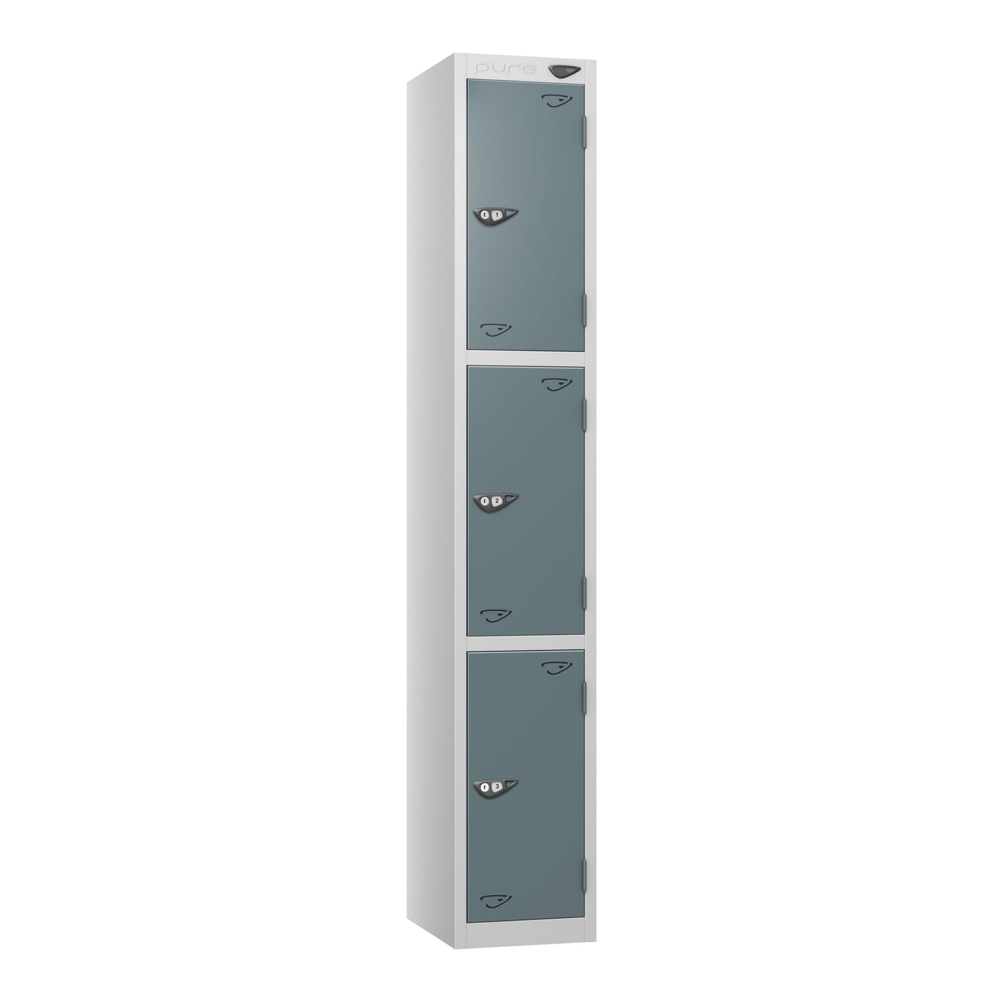 Pure Prime Standard 3 Tier Locker - Pearl Silver Carcass