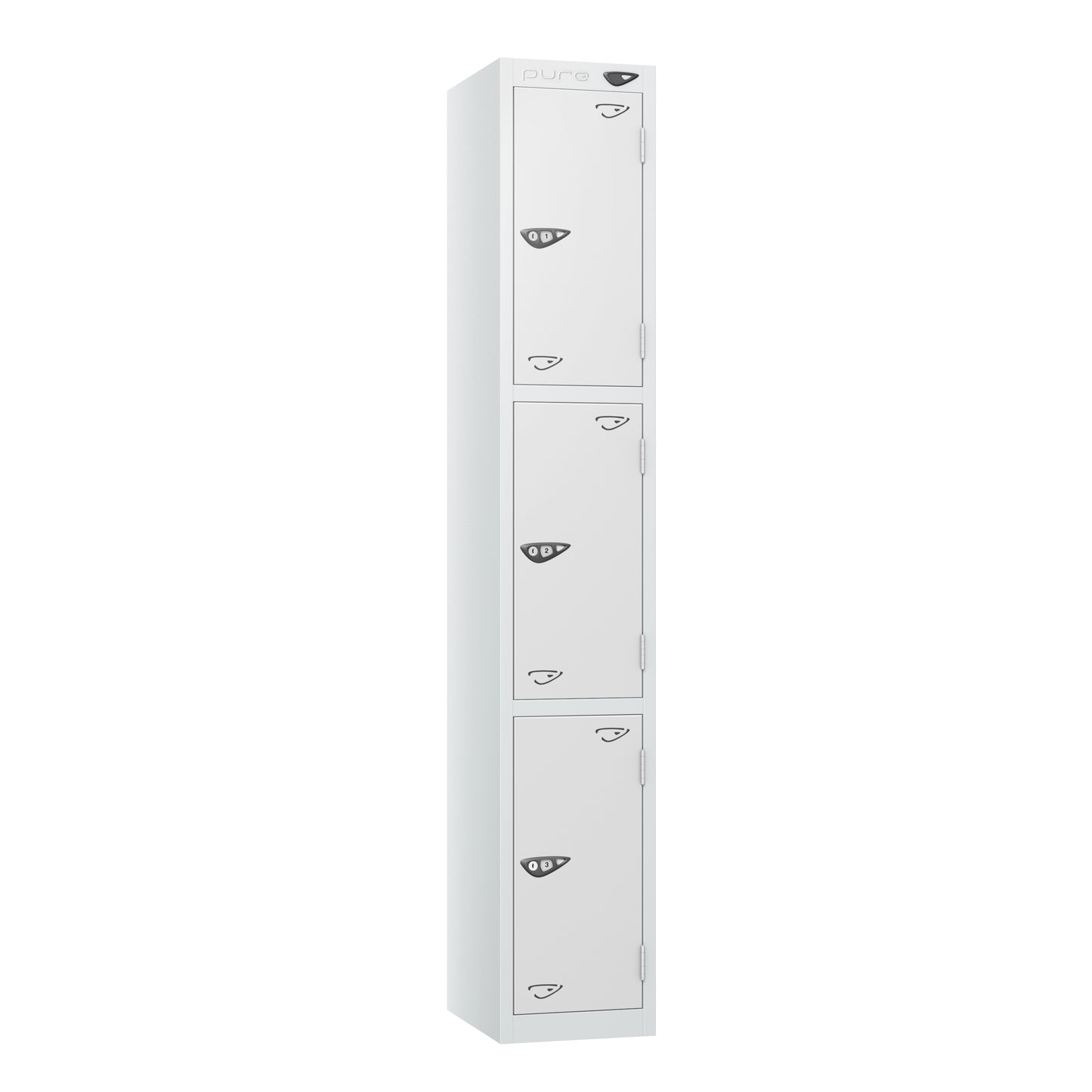 Pure Prime Standard 3 Tier Locker - Artic White Carcass