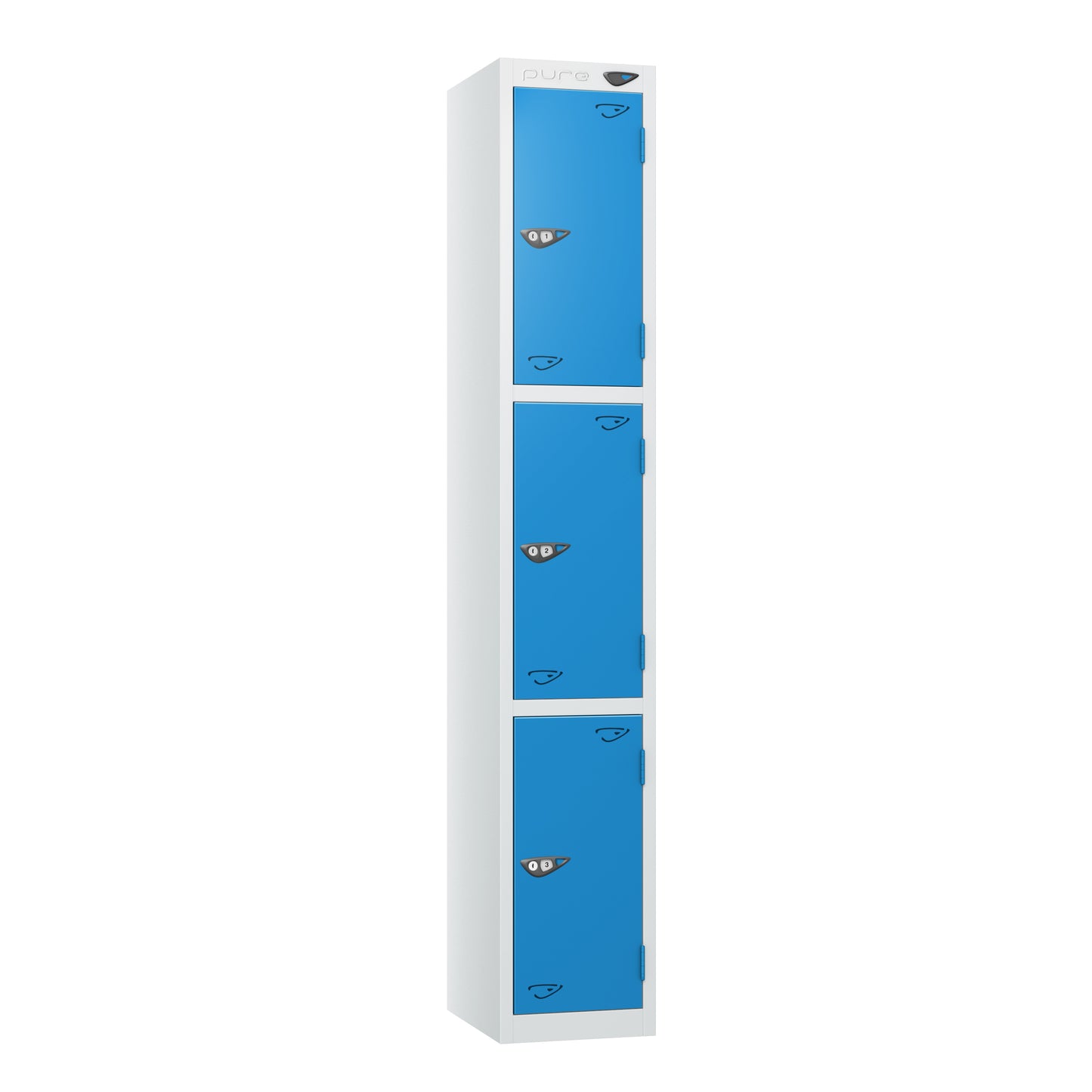 Pure Prime Standard 3 Tier Locker - Artic White Carcass