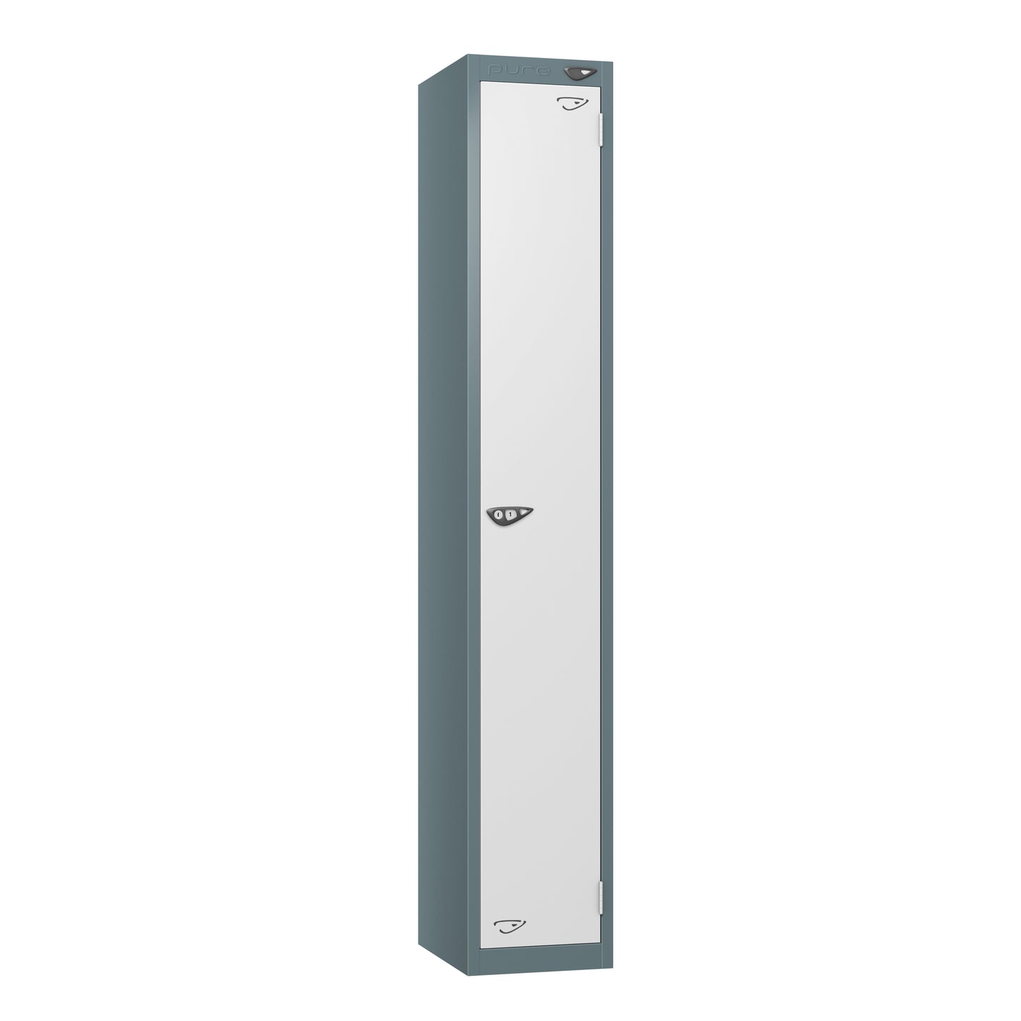 Pure Prime Standard 1 door Single Tier Locker - Slate Grey Carcass