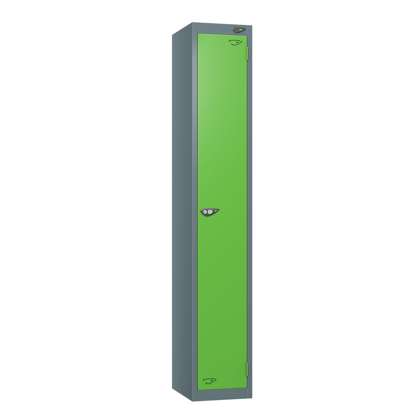 Pure Prime Standard 1 door Single Tier Locker - Slate Grey Carcass