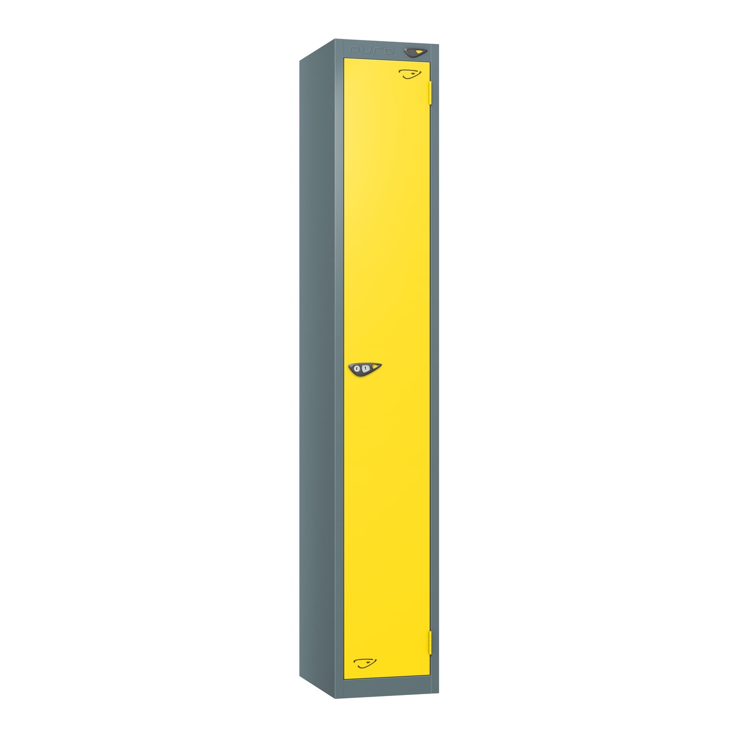 Pure Prime Standard 1 door Single Tier Locker - Slate Grey Carcass