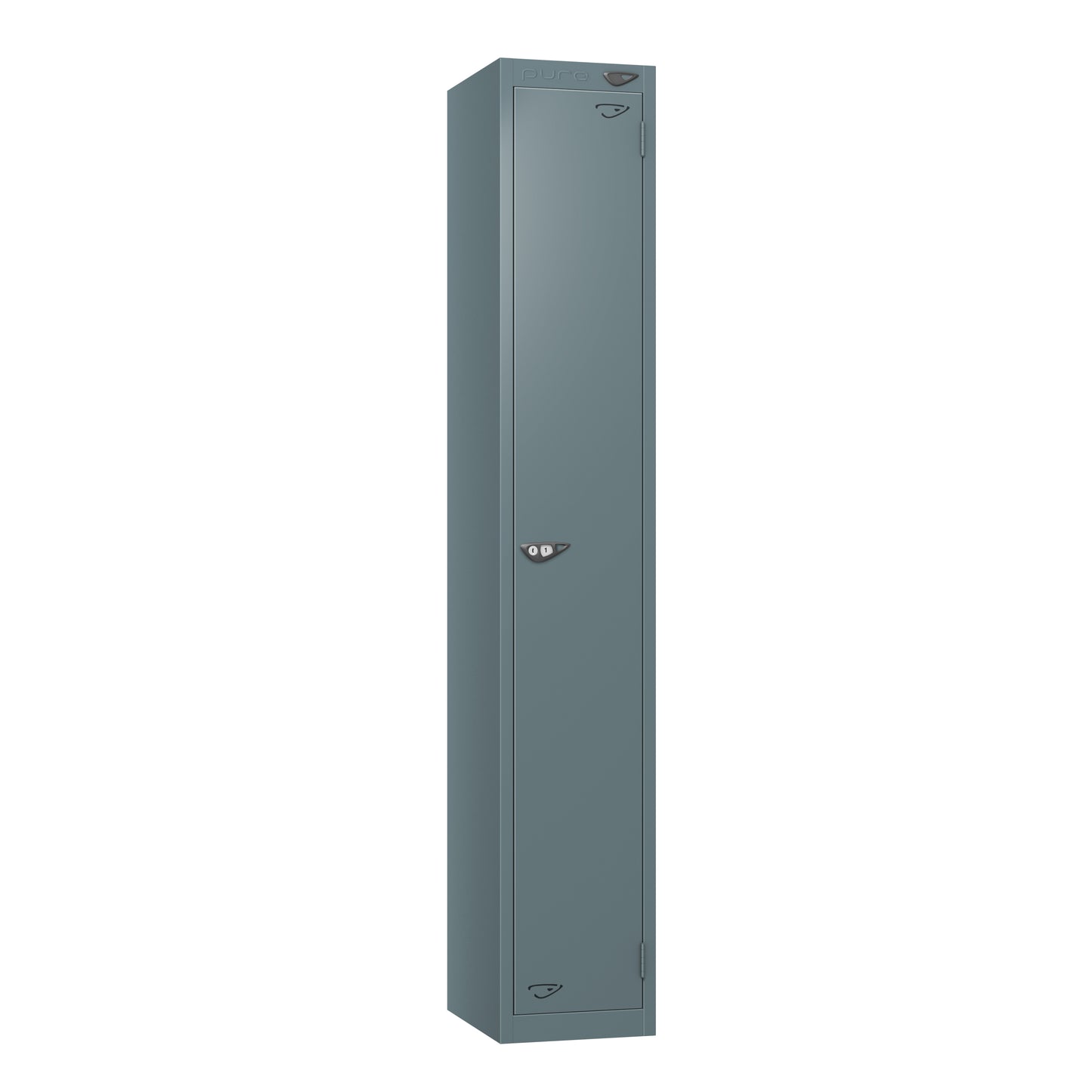 Pure Prime Standard 1 door Single Tier Locker - Slate Grey Carcass