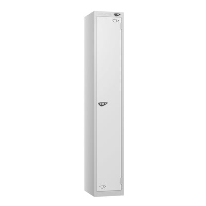 Pure Prime Standard 1 door Single Tier Locker - Pearl Silver Carcass