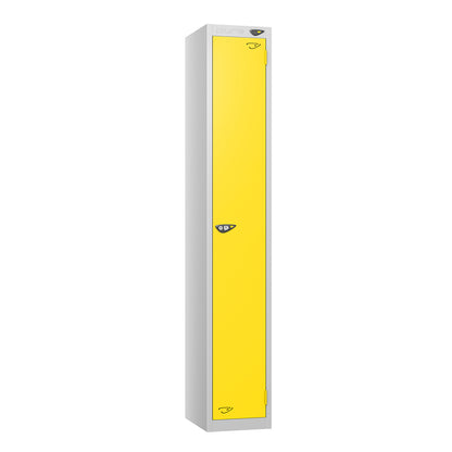 Pure Prime Standard 1 door Single Tier Locker - Pearl Silver Carcass