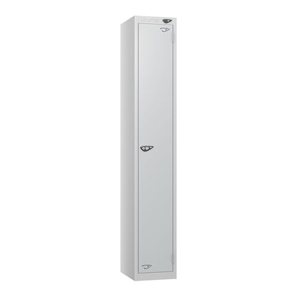 Pure Prime Standard 1 door Single Tier Locker - Pearl Silver Carcass