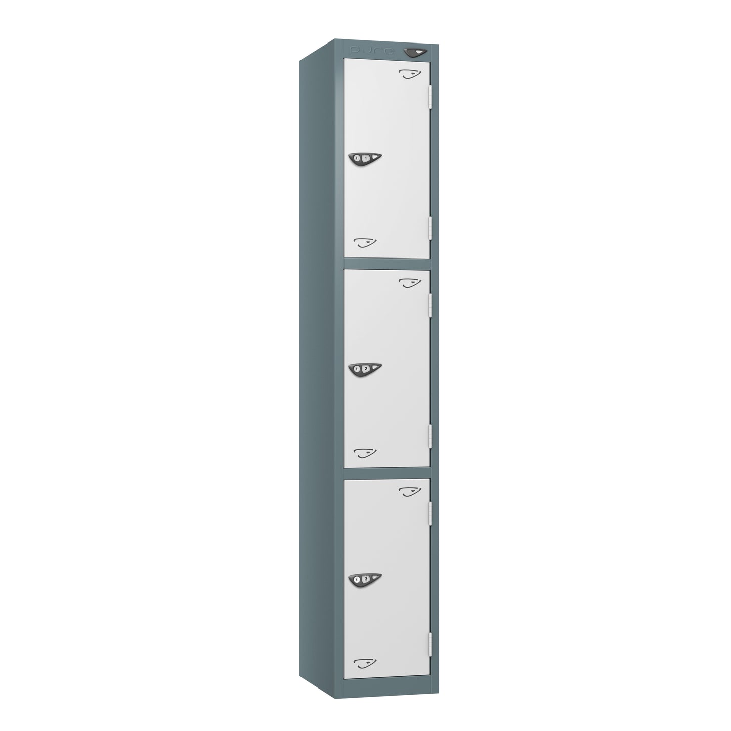 Pure Prime Standard 3 Tier Locker - Slate Grey Carcass