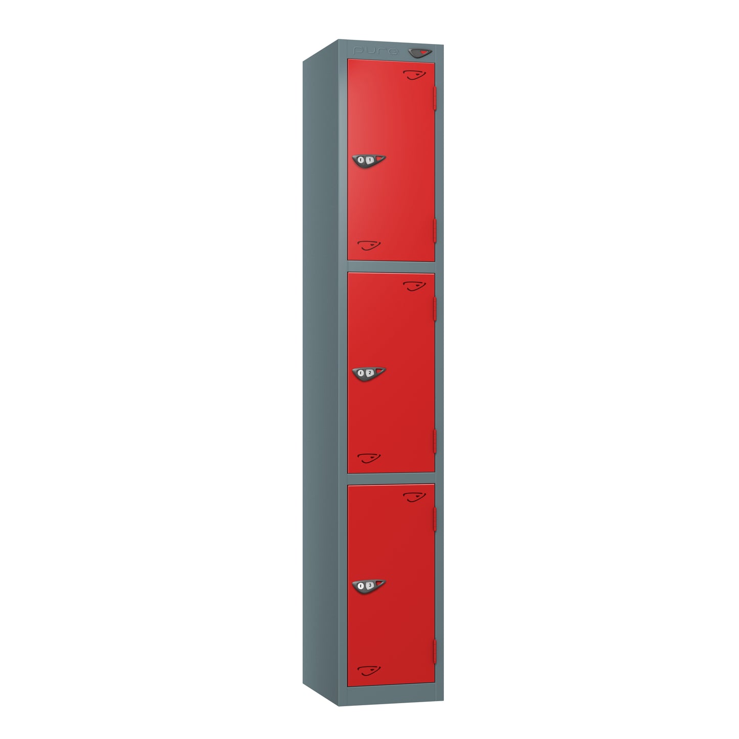 Pure Prime Standard 3 Tier Locker - Slate Grey Carcass
