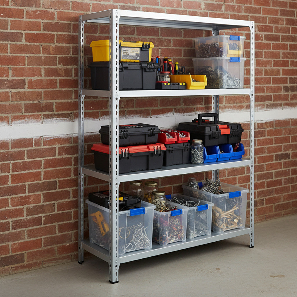 Speedrax metal shelves in a Garage - Metal Garage Shelves