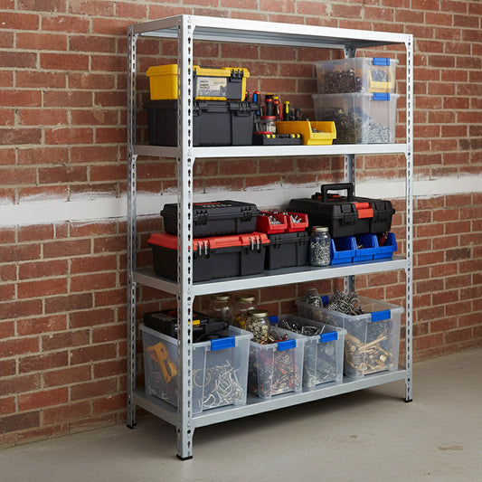 Speedrax metal shelves in a Garage - Metal Garage Shelves