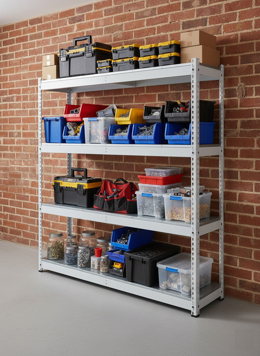 Speedrax Heavy Duty Garage Shelving - 2400mm High Metal Shelves